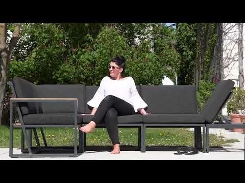 Sieger Havanna Eck-/Endmodul Aluminium/Sunproof Eisengrau/Grau 4 Sieger Havanna Eck-/Endmodul Aluminium/Sunproof Eisengrau/Grau – Bild 2