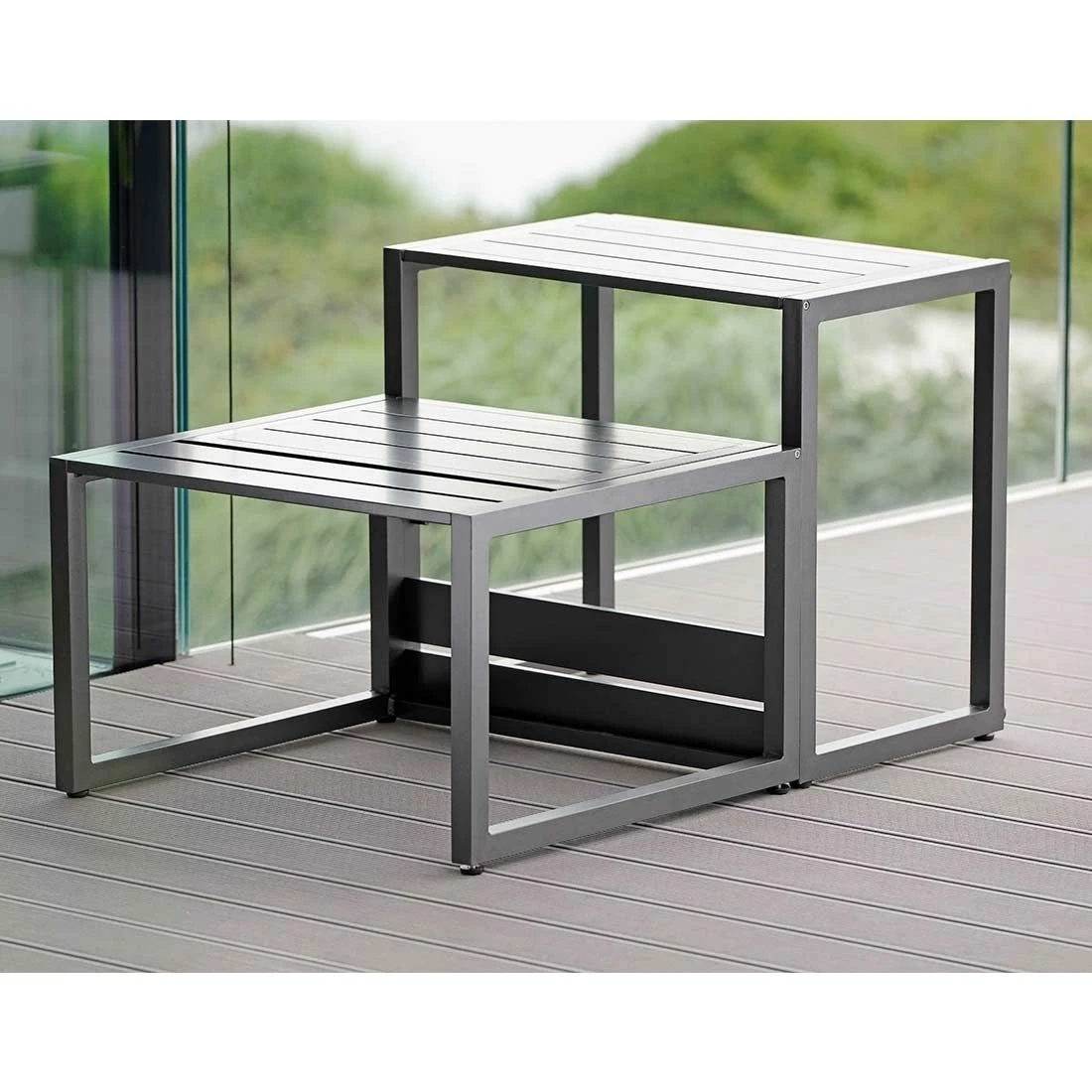 Stern Novus Beistelltisch 67x63x43 Cm Aluminium Anthrazit 4 Stern Novus Beistelltisch 67x63x43 Cm Aluminium Anthrazit – Bild 2