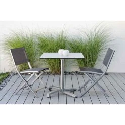 Stern Nils Balkonklappstuhl Aluminium/Textilene Graphit/Silbergrau -GartenMöbelPro Verkäufe 1027326 2