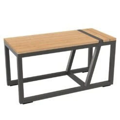 Sieger Havanna Beistelltisch 69x32cm Aluminium/Teak Eisengrau/Teak -GartenMöbelPro Verkäufe 1029900 1