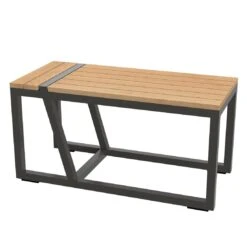 Sieger Havanna Beistelltisch 69x32cm Aluminium/Teak Eisengrau/Teak -GartenMöbelPro Verkäufe 1029900 3