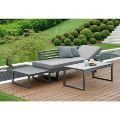 Stern New Holly Gartensofa Aluminium/Textilene Anthrazit/Seidengrau -GartenMöbelPro Verkäufe 1077310 2