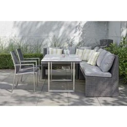 Stern Noel Gartenbank 182cm Geflecht Basaltgrau/Seidengrau -GartenMöbelPro Verkäufe 1079906 3