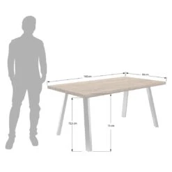 OUTLIV. Rustic Gartentisch 160x90cm Edelstahl/Teak Teak Recycelt -GartenMöbelPro Verkäufe 1085197 6