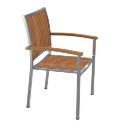 OUTLIV. Pasadena Stapelsessel Edelstahl/Teak Teak Natur -GartenMöbelPro Verkäufe 1091126 3