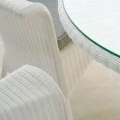 Zebra Hastings Dininggruppe 5-teilig Geflecht Schneeweiß -GartenMöbelPro Verkäufe 1092006 7