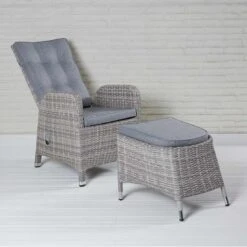 LC Garden Nizza Fußauflage Geflecht/Polster White Grey/Light Grey -GartenMöbelPro Verkäufe 1093062 2