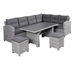 LC Garden Bilbao Dininglounge Geflecht Inkl. Kissen, Tisch Grau 11 LC Garden Bilbao Dininglounge Geflecht Inkl. Kissen, Tisch Grau -GartenMöbelPro Verkäufe 1093271 3