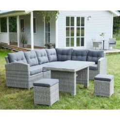 LC Garden Bilbao Dininglounge Geflecht Inkl. Kissen, Tisch Grau 15 LC Garden Bilbao Dininglounge Geflecht Inkl. Kissen, Tisch Grau -GartenMöbelPro Verkäufe 1093271 7