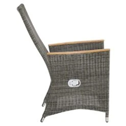 LC Garden Chelsea Gartensessel Geflecht Mit Teak-Armlehnen Grau-Schwarz/Anthrazit -GartenMöbelPro Verkäufe 1093282 2
