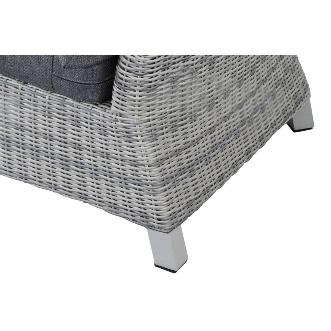 Siena Garden Corido Eck-/Endmodul Aluminium/Geflecht Inkl. Kissen Matt Weiß-Grau/Ice-Grey/Stone-Grey 6 Siena Garden Corido Eck-/Endmodul Aluminium/Geflecht Inkl. Kissen Matt Weiß-Grau/Ice-Grey/Stone-Grey – Bild 4