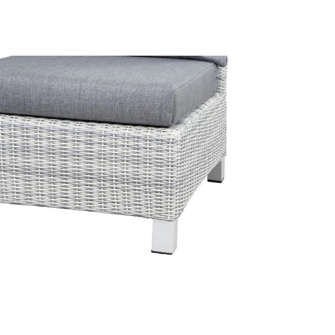 Siena Garden Corido Mittelmodul Aluminium/Geflecht Inkl. Kissen Matt Weiß-Grau/Ice-Grey/Stone-Grey 6 Siena Garden Corido Mittelmodul Aluminium/Geflecht Inkl. Kissen Matt Weiß-Grau/Ice-Grey/Stone-Grey – Bild 4