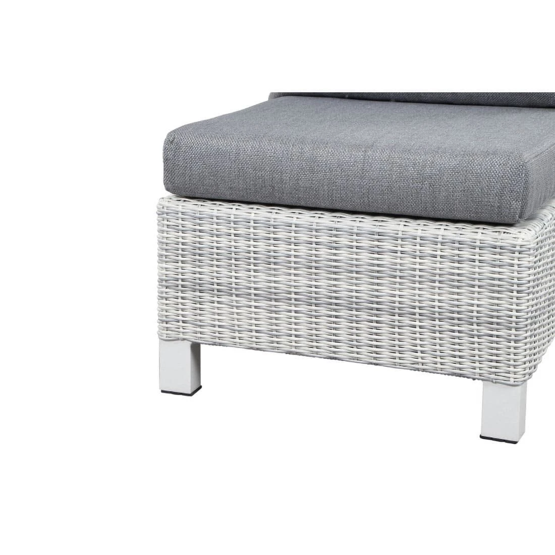 Siena Garden Corido Mittelmodul Aluminium/Geflecht Inkl. Kissen Matt Weiß-Grau/Ice-Grey/Stone-Grey 7 Siena Garden Corido Mittelmodul Aluminium/Geflecht Inkl. Kissen Matt Weiß-Grau/Ice-Grey/Stone-Grey – Bild 5