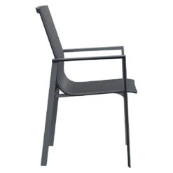 OUTLIV. Atlanta Stapelsessel Aluminium/Textilene Anthrazit/Schwarz-Grau -GartenMöbelPro Verkäufe 1094547 3