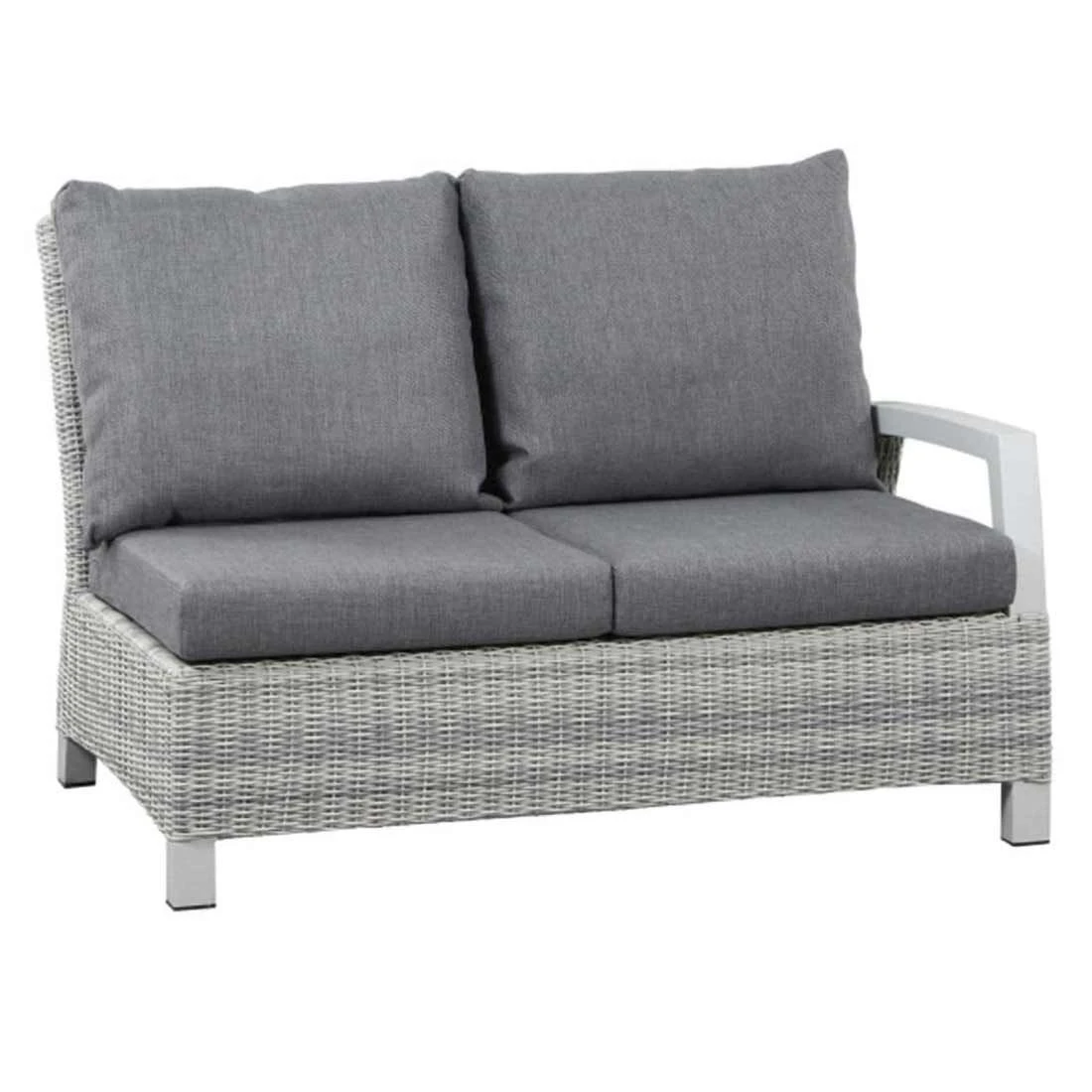 Siena Garden Corido Eck-/Endmodul Aluminium/Geflecht Inklusive Kissen Matt Weiß-Grau/Ice-Grey/Stone-Grey 3 Siena Garden Corido Eck-/Endmodul Aluminium/Geflecht Inklusive Kissen Matt Weiß-Grau/Ice-Grey/Stone-Grey