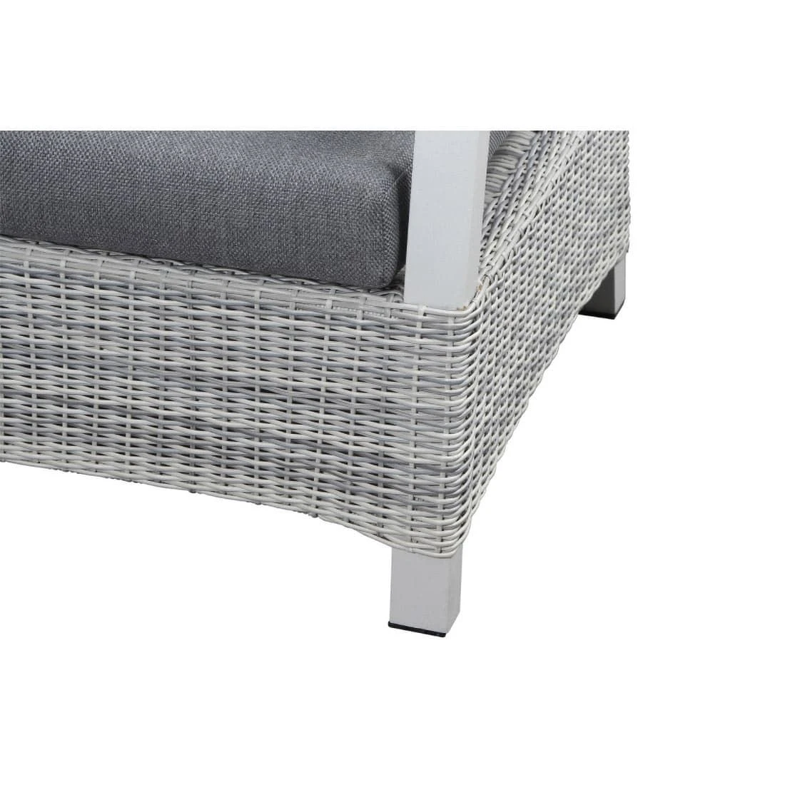 Siena Garden Corido Eck-/Endmodul Aluminium/Geflecht Inklusive Kissen Matt Weiß-Grau/Ice-Grey/Stone-Grey 6 Siena Garden Corido Eck-/Endmodul Aluminium/Geflecht Inklusive Kissen Matt Weiß-Grau/Ice-Grey/Stone-Grey – Bild 4