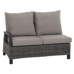 Siena Garden Corido Eck-/Endmodul Aluminium/Geflecht Inklusive Kissen Matt Anthrazit/Charcoal-Grey/Taupe