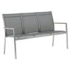 Zebra One Gartenbank 157cm Edelstahl/Textilene Mit Teakarmlehnen Dark Grey -GartenMöbelPro Verkäufe 1101213 1