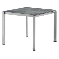 Sieger Gartentisch 90x90cm Aluminium/Polytec Graphit/Zement Graphit