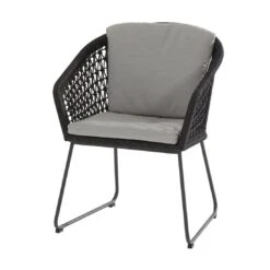 4Seasons Mila Gartensessel Edelstahl/Rope Anthrazit/Hellgrau -GartenMöbelPro Verkäufe 1105129 2