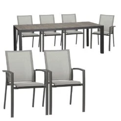 Siena Garden Velia/Silva Sitzgruppe Aluminium/Textilene Anthrazit -GartenMöbelPro Verkäufe 1107373 2