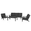 Siena Garden Belia Loungeset 4-tlg. Aluminium/Polypropylen Anthrazit/Charcoal Grey