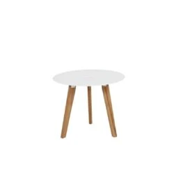 Siena Garden Alba Beistelltisch Ø50x40cm Teak/Aluminium Weiß 8 Siena Garden Alba Beistelltisch Ø50x40cm Teak/Aluminium Weiß -GartenMöbelPro Verkäufe 1118252 2