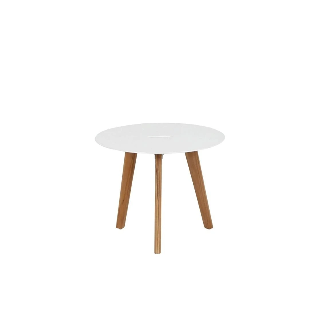 Siena Garden Alba Beistelltisch Ø50x40cm Teak/Aluminium Weiß 6 Siena Garden Alba Beistelltisch Ø50x40cm Teak/Aluminium Weiß – Bild 4