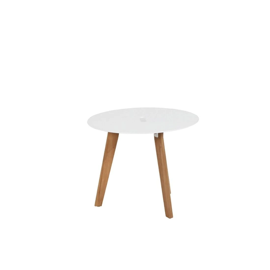 Siena Garden Alba Beistelltisch Ø50x40cm Teak/Aluminium Weiß 7 Siena Garden Alba Beistelltisch Ø50x40cm Teak/Aluminium Weiß – Bild 5