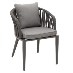 OUTLIV. Ciff Diningsessel Aluminium/Rope Anthrazit/Dark Grey