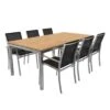 OUTLIV. Oviedo Gartenmöbelset 8-teilig Stapelsessel Mit OUTLIV. Tisch 200x100 Cm Edelstahl/Schwarz -GartenMöbelPro Verkäufe 1176530 1