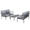 Siena Garden Casita Loungeset 4-tlg. Aluminium/Ranotex Anthrazit/Hellgrau -GartenMöbelPro Verkäufe 1192975 1