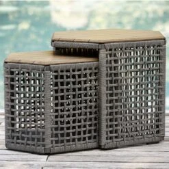 Stern Timantti Beistelltisch 2-teilig Rope/Teak Seidengrau/Teakholz -GartenMöbelPro Verkäufe 1198750 2