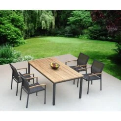 Zebra Alex Gartentisch 180x100cm Aluminium/Teak Recycelt Graphit/Teak -GartenMöbelPro Verkäufe 1199817 3