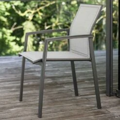 Stern Kari Stapelsessel Aluminium/Textilene Anthrazit/Silber -GartenMöbelPro Verkäufe 1200213 10