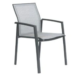 Stern Kari Stapelsessel Aluminium/Textilene Anthrazit/Silber -GartenMöbelPro Verkäufe 1200213 3