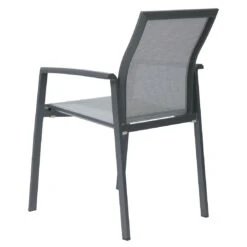 Stern Kari Stapelsessel Aluminium/Textilene Anthrazit/Silber -GartenMöbelPro Verkäufe 1200213 5