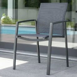 Stern Kari Stapelsessel Aluminium/Textilene Anthrazit/Karbon -GartenMöbelPro Verkäufe 1200972 7