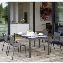 Stern Oskar Stapelstuhl Aluminium/Textilene Anthrazit/Karbon -GartenMöbelPro Verkäufe 1201258 10