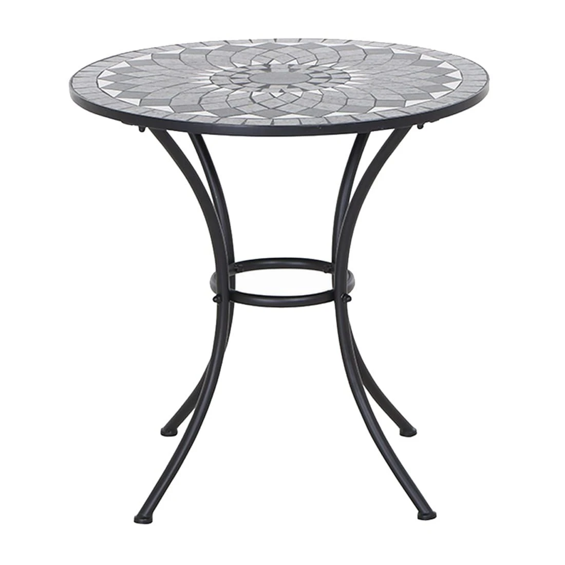 Siena Garden Como Mosaik Gartentisch Stahl/Keramik Schwarz Matt / Mosaikoptik 4 Siena Garden Como Mosaik Gartentisch Stahl/Keramik Schwarz Matt / Mosaikoptik – Bild 2