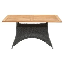 Zebra Novus Gartentisch 140x90cm Geflecht/Teak Salt&Pepper -GartenMöbelPro Verkäufe 1204888 2