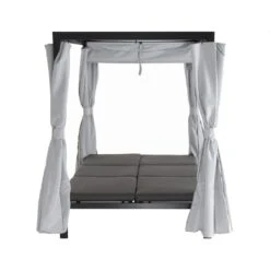 Siena Garden Waikiki Loungebett Inkl. Dach Aluminium/Textil Anthrazit/Hellgrau -GartenMöbelPro Verkäufe 1210696 6