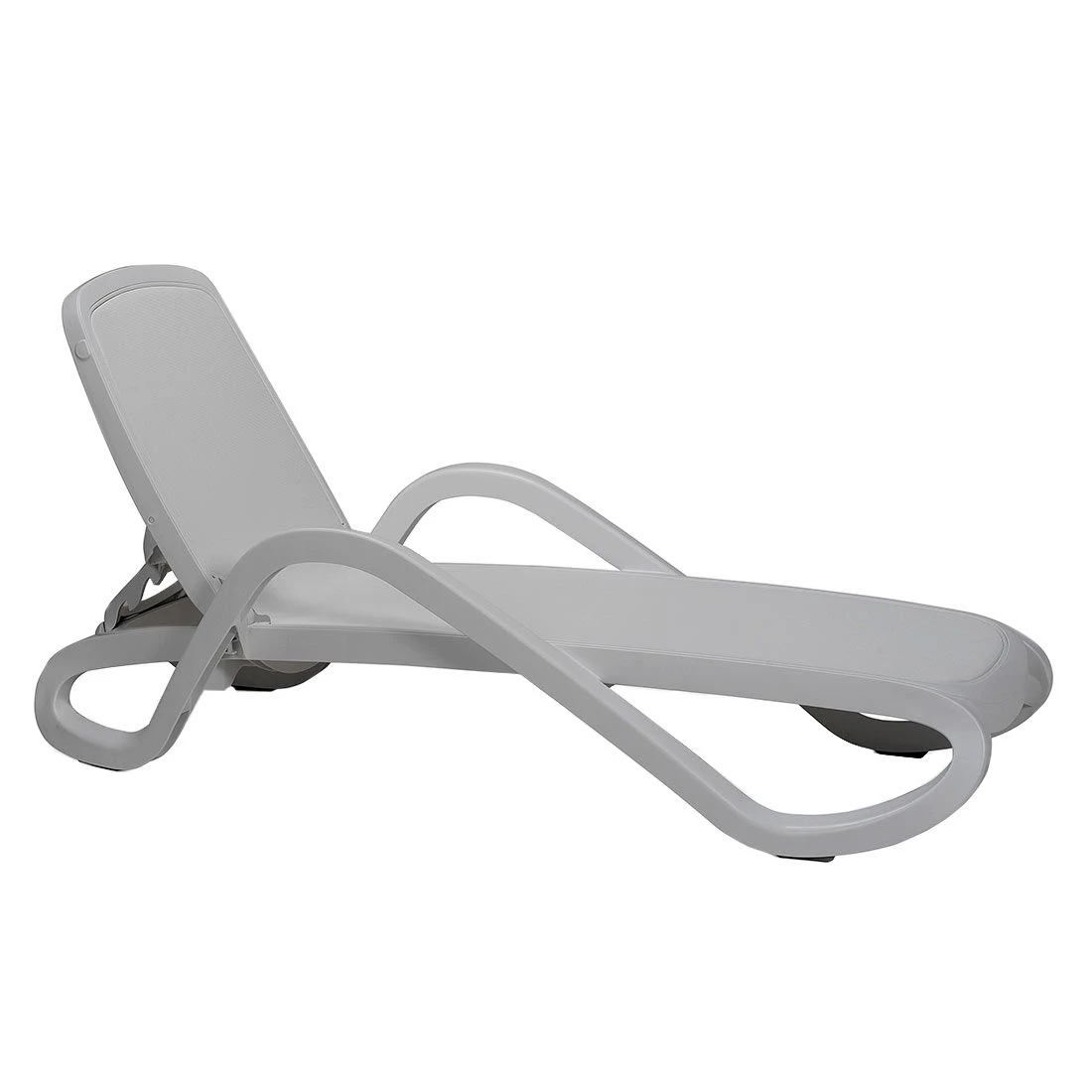 Nardi Alfa Gartenliege Kunststoff/Textilene Grau 4 Nardi Alfa Gartenliege Kunststoff/Textilene Grau – Bild 2