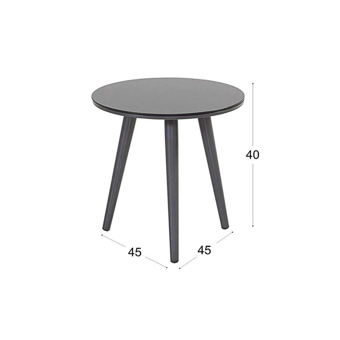 Hartman Sophie Studio Beistelltisch Ø45cm Aluminium/HPL Xerix/Anthrazit 4 Hartman Sophie Studio Beistelltisch Ø45cm Aluminium/HPL Xerix/Anthrazit – Bild 2