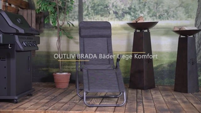 OUTLIV. Brada Bäderliege Stahl/Suntex Anthrazit 3 OUTLIV. Brada Bäderliege Stahl/Suntex Anthrazit