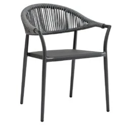 Suns Matera Gartensessel Aluminium/Rope Matt Royal Grey/Carbon Grey