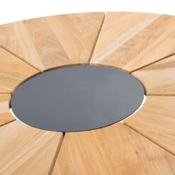 Musterring England Gartentisch Ø160cm Aluminium/Teakholz Anthrazit/Teak Gebürstet -GartenMöbelPro Verkäufe 1232872 2