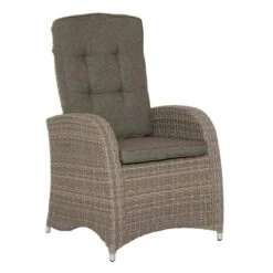 Ploß Rabida Comfort Gartensessel Geflecht/Polyester Champagner-Meliert/Savanna