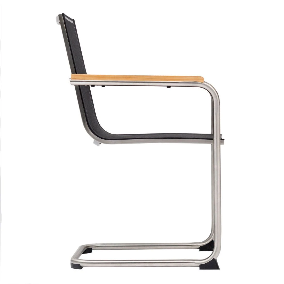 OUTLIV. Maui Freischwinger Edelstahl/Textilene Edelstahl/Schwarz 5 OUTLIV. Maui Freischwinger Edelstahl/Textilene Edelstahl/Schwarz – Bild 3