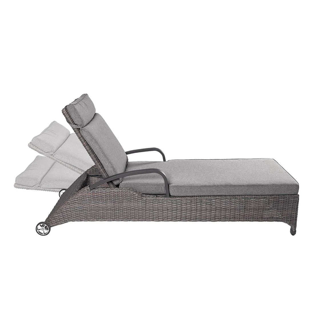 LC Garden Komido Gartenliege Aluminium/Geflecht Anthrazit/Omega Braun 4 LC Garden Komido Gartenliege Aluminium/Geflecht Anthrazit/Omega Braun – Bild 2